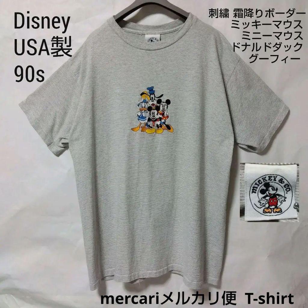 [USED] 90s USA Made Mickey Mouse, Disney, and Donald Duck Embroidered T-Shirt