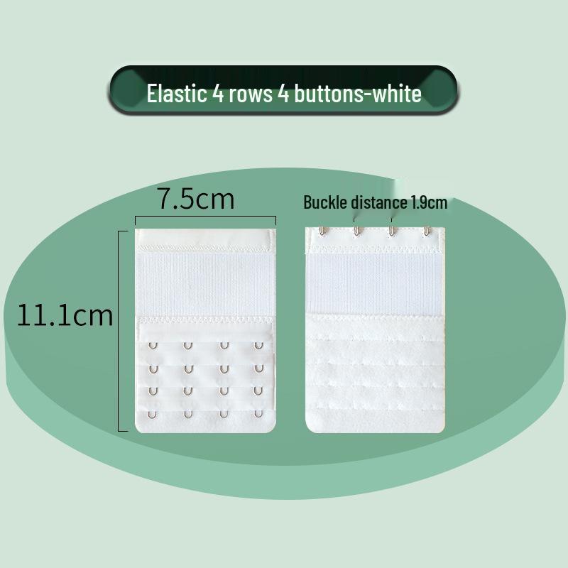 Elastic Bra Extender with Stainless Steel Hooks - Universal Full-Size Bra Back Closure