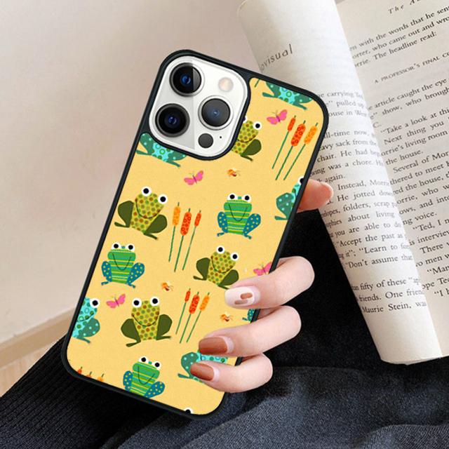 Blue Frog Tropical Rain Forest Phone Case Back Cover for iPhone 17 Air 16 15 14 13 11 12 Pro Max Plus Fundas