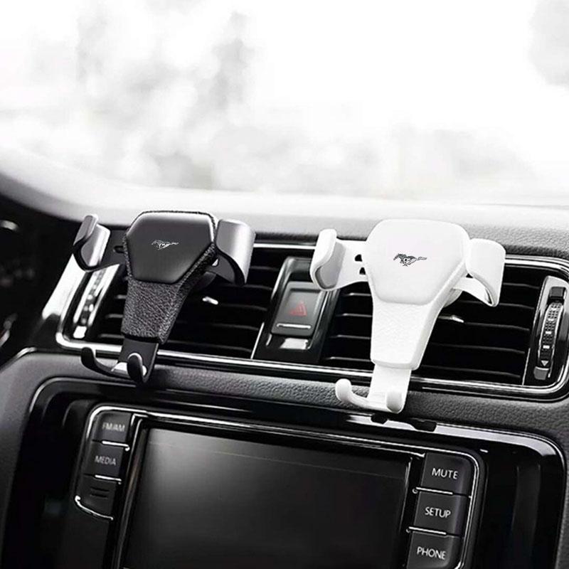 Car Badge Phone Holder Bracket Air Clip Mount Stand Accessories For Ford Focus Mk3 Fiesta Ranger Fusion Mondeo Mustang Fusion Kuga Ecosport