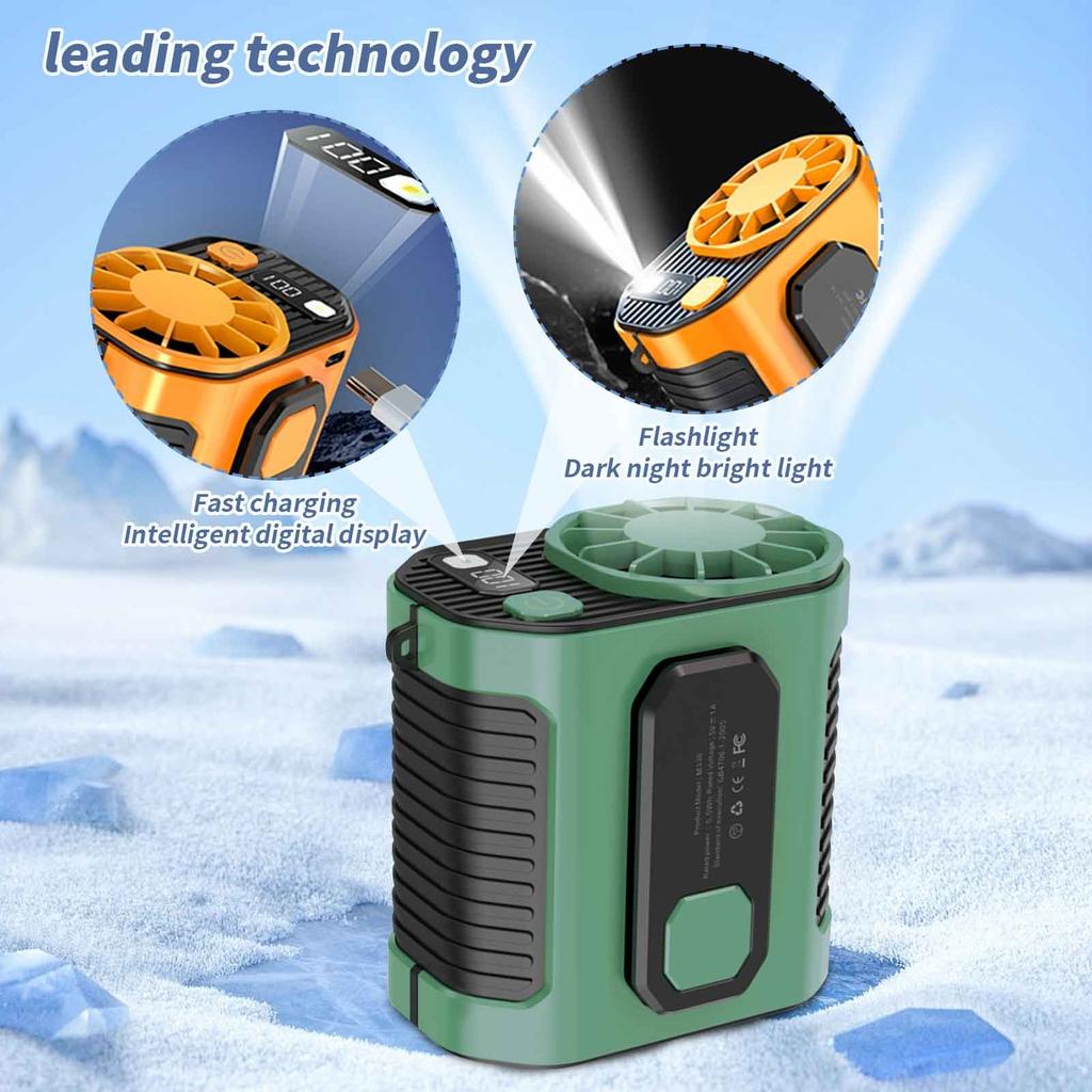 Waist-hanging Fan Outdoor Construction Portable Waist-clip Portable Fan To Cool Down USB High-speed Fan