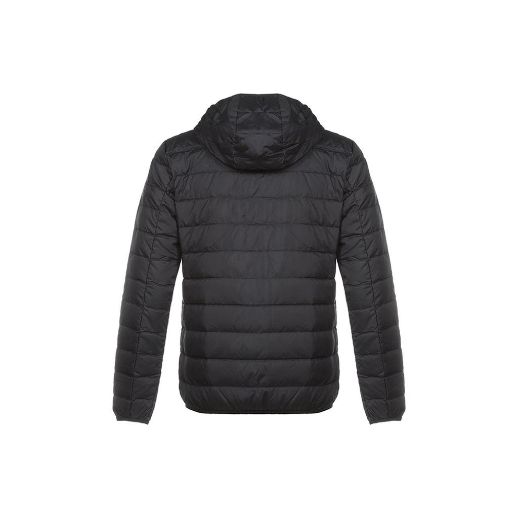 Emporio Armani EA7 FW20 Solid Color Zip-Up Hooded Lightweight Regular Fit Long Sleeve Down Jacket Men Jackets Black 8NPB07PNE1Z1200