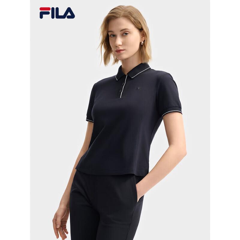 FILA Women s Knitted Short Sleeve Polo Shirt