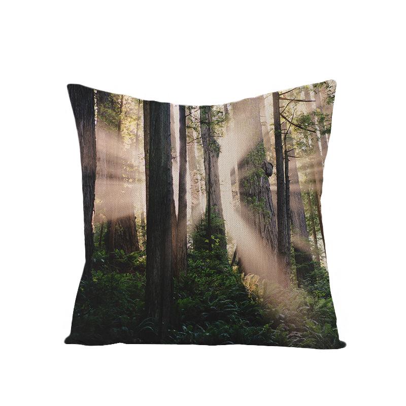 Zuhause Tropische Pflanze Grüne Blätter Polyester Kissenbezug Zuhause Nordischer Ins Stil Kissen Lendenkissenbezug