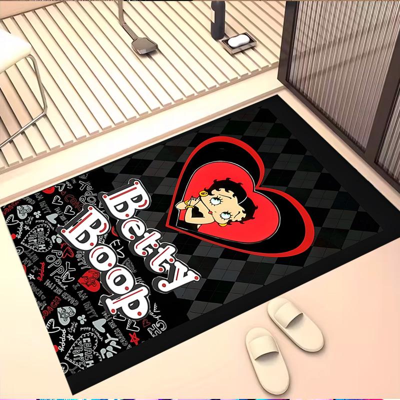 Betty Boop Print Rug, Washable Floor Carpet, For Entryway Dorm Laundry Room Office Study, Home Decor Birthday Christmas Gift