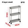 Scaffale da cucina a 3/4 strati Scaffale da bagno mobile in plastica con ruote Organizzatore salvaspazio