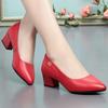 Fashion AIYUQI Wedding Shoes Women 2025 Spring New Women Shoes Red Genuine Leather Pointed Toe Professional Fashion Single Shoes Women