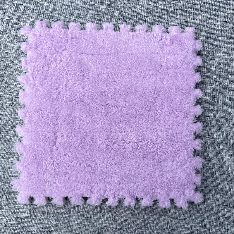 Bedside Plush Carpet Splicing Foam Floor Mat Cutting Winter Warm and Cold Resistant Velvet Texture Tatami Mat Bedroom Living Room Kitchen Home