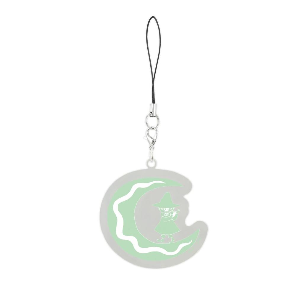 Gourmandies Moomin 80th Anniversary Mobile Acrylic Snufkin Strap, Large, MMN-240C