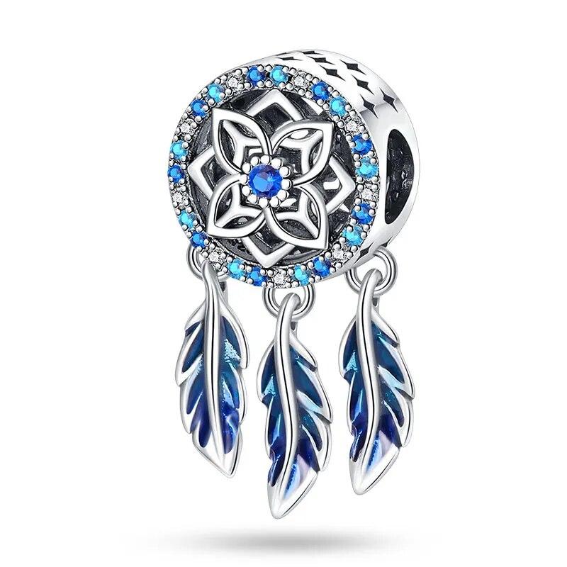 copperplated Dream Catcher Moon Bead Charms Compatible With Pandora BraceletsBangle Do It Yourself Ideal For Women Birthday Fine Jewellery Gift New