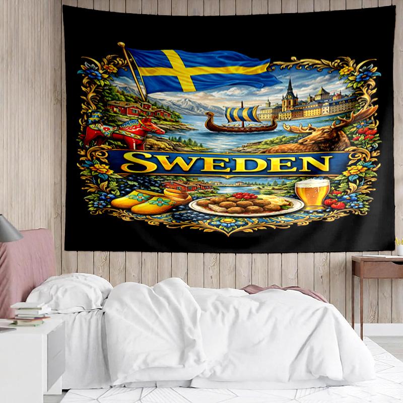 1PC Portugal: Landscapes Culture And Cuisine Tapestry, Unique Design Tapestry, Suitable for Bedroom,Livingroom, Playroom,Heartwarming Holiday Gifts