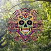 Colorful Skull Wind Chime – 360° Rotating Metal Outdoor Hanging Decor, Weather-Resistant Garden Art for Patio, Balcony & Courtyard – No Electricity