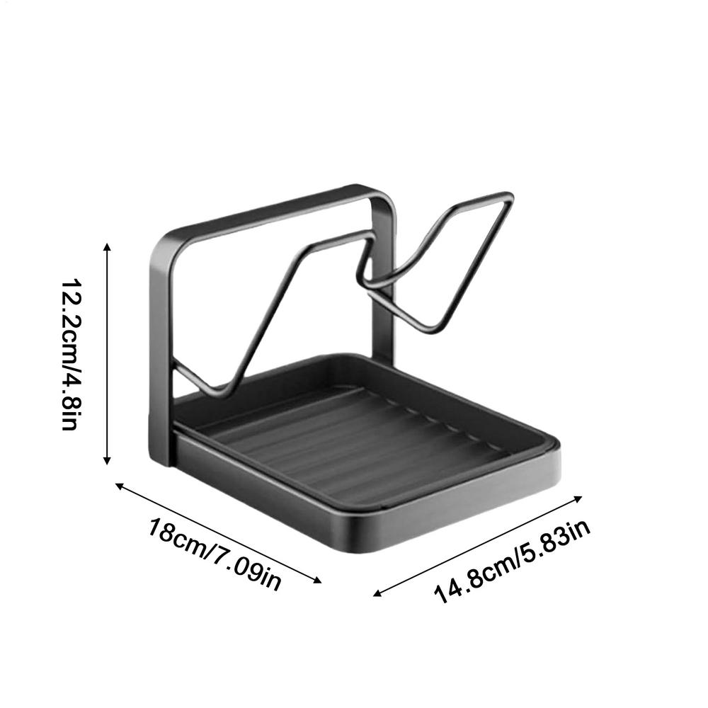 Pot Lid Storage Rack Anti-slip Pot Cover and Pan Organizer Chopping Board Spatula Holder for Counter Stove Kitchen Accessories