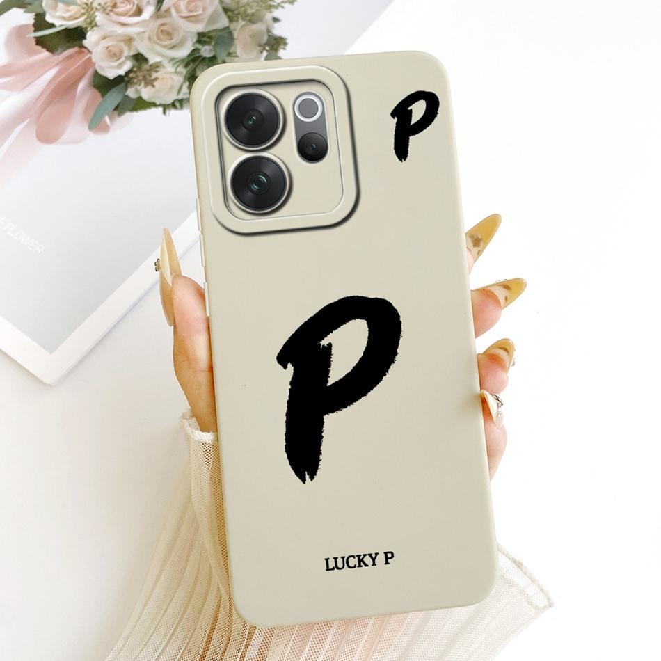 For Vivo V70 / V70 Elite 2026 Lucky Initial Letter Phone Case For Vivo V 70 V70Elite 5G V2538 V2548 Soft Silicone Cases Bumpers