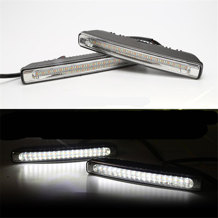 

Car LED Tricolor Daytime Running Turn Signal Light Fog Driving White+Amber+Blue