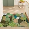 Durable Natural Rubber Door Mat Rug Green Forest Carpet Waterproof Low Profile Heavy Duty Welcome Doormat Indoor Outdoor Rugs