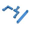 RC Steering Components Aluminium Alloy RC Car Repair Parts for MJX 16208 116 Replacement Dark Blue