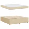 Cream Upholstered Bed Frame with Mattress 180 x 200 cm Fabric