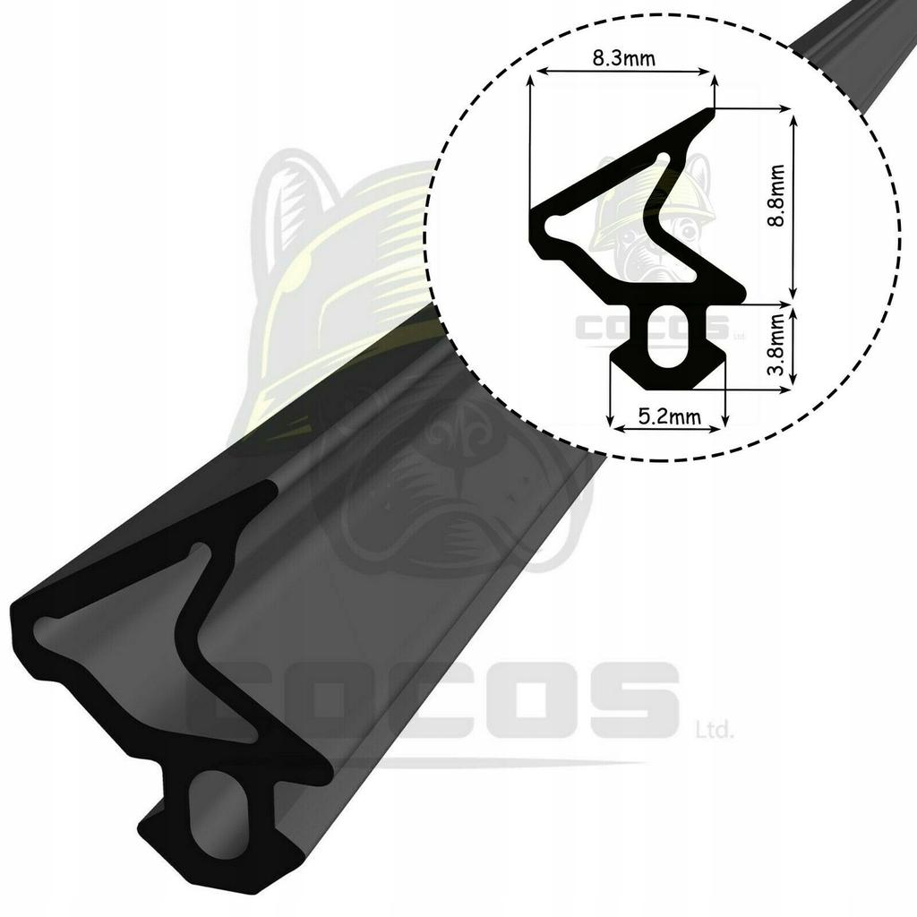 Seal for PVC windows S-1110 DECEUNINCK BLACK 1m