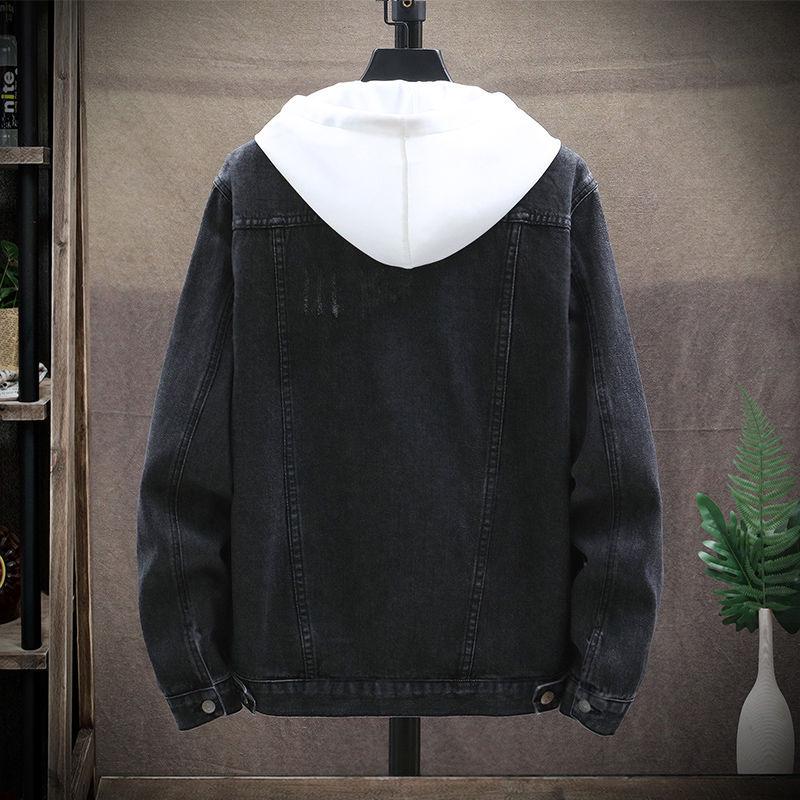 Men's Slim Fit Retro Denim Jacket - Korean Style, Plus Size, Spring & Autumn Trend
