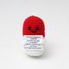 New Handmade Knitted Capsule Doll With Positive Card Home Room Decoration Funny Crochet Emotional Support Capsule Ornament Gifts