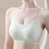 Summer New Ice Silk Backless Tank Top Bra Women's Sleeveless Seamless Sleep Bra Fixed Cup Thin Style Bra From China Mainland
