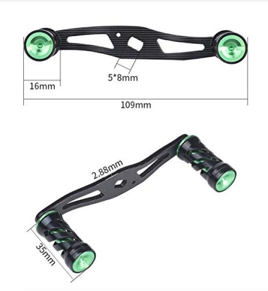 VISPREA Baitcasting Reel 109mm Aluminum Alloy for and Abu Garcia YU76 Replacement Part Handle, Crank, Shimano, Daiwa, (Gold) -