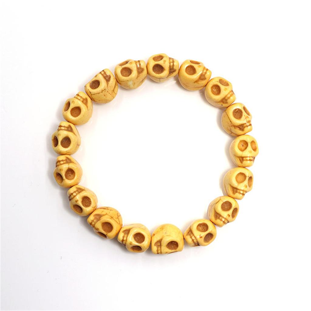 B02 Cooles Skelett Perlenarmband Persönlichkeits-Charme Exquisites Übertreibungsarmband Paar Scharfes Mädchen Festival Täglicher Schmuck