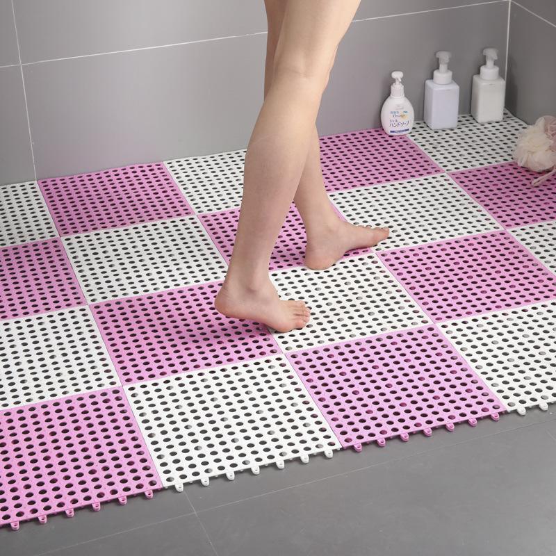 30*30cm Schneidbare Badezimmer Anti-rutsch Matte Badezimmer Große Spleiß Erdung Matte Küche Bad Dusche Bad Toilette Kunststoff Wasserdichte Fußmatte
