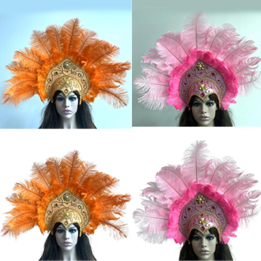 Popular Feathered Hairband Festival Costume Props Headband Samba Headdress Carnivals Party Celebration Props Headpiece