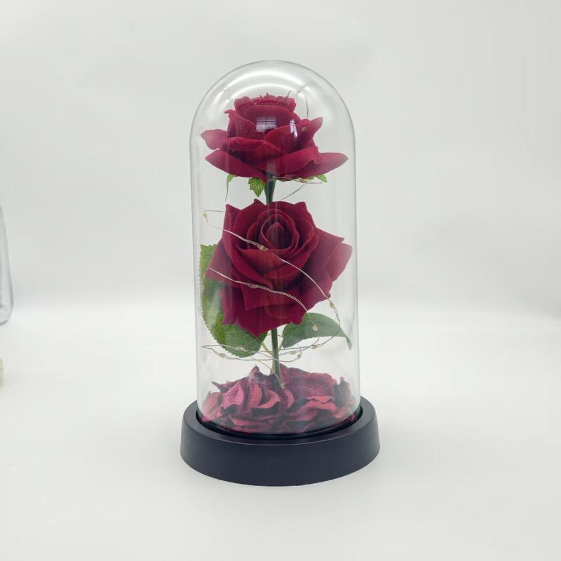 1 Set Glowing Rose Decoration Acrylic Led Light Creative Rose Artificial Flowers Ornaments Wedding Valentine'S Day Gift