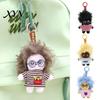Soft Velvet Doll Pendant, Mini Size Portable Keychain Fabric Lint-Free Charm Fried Hair Glasses Doll, Durable Accessory for Bags Keys Backpacks Cotton