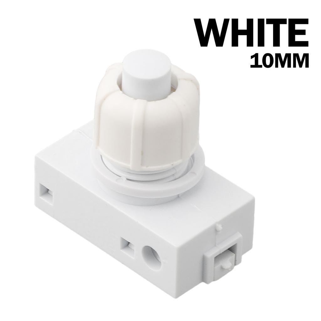 Electrical Pressure Switch for Lamps with Builtin Installation Rated 250V 2A Compatible with White or Black Cable Connections