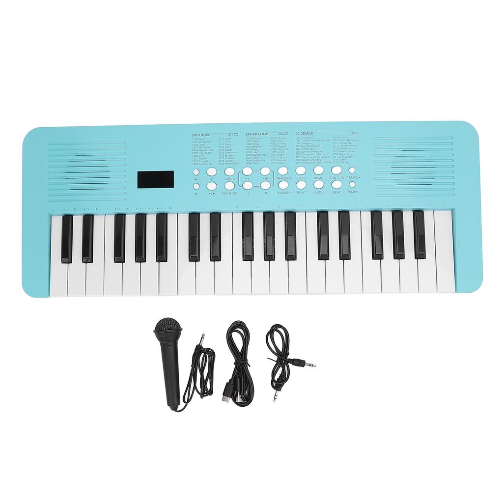 37 Key Electronic Keyboard 200 Tones 200 Rhythms 35 Demos Multi Functional Digital Piano Keyboard In