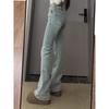 Übergröße Retro Stretch Hohe Taille Micro Flare Jeans für Birnenförmige Frauen - Schlankmachende Gerade Bein Bootcut Hosen für Frühling und Herbst