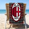 Milan Football club Printed Beach Towel, Super Soft Microfiber, Perfect Gift Birthday, for Pool, Beach, Travel, for family and friends