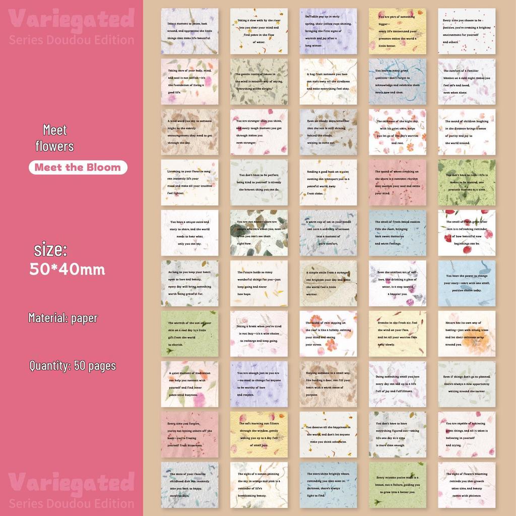 Retro Story Colorful Bean Notebook: 50-Sheet DIY Sticky Notes Paper Book