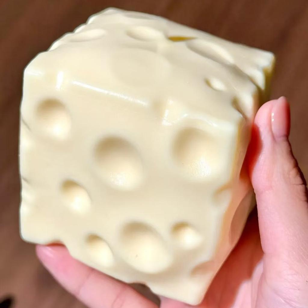 Giant Cheese Squishy Stress Ball Extra Large Squeeze Adhd Toy Slow Rebound Fidget Toy Shapeable Asmr Sensory Venting Ball Gift