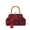 Damen Abend-Clutch Tasche Retro Stickerei Quasten Handtasche Formelle Crossbody Taschen für Hochzeit Cocktailparty