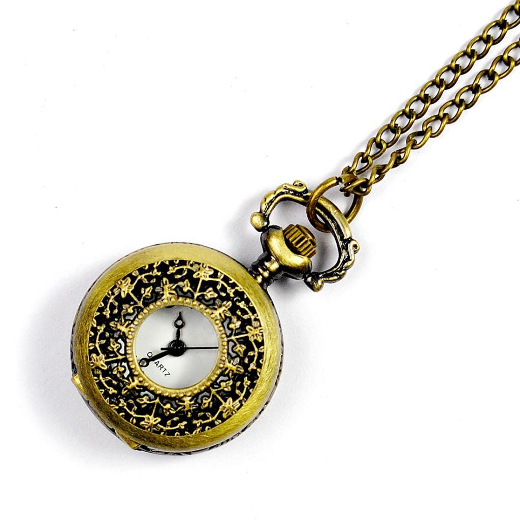 Nostalgiczny naszyjnik z zegarkiem kieszonkowym: Wiele stylów małych kieszonkowych zegarków z klapką (Model 6083)