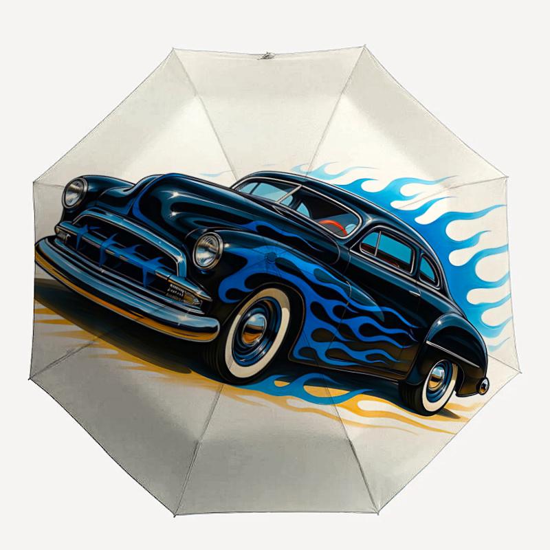 

1pc Classic Car Automatic Open/close Umbrella, 8-Rib sturdy structure, Portable Travel Umbrella, Parties, Everyday Useb057