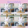 Plush Bunny Keychain With Cartoon Gingham Dress For Kids And Adults