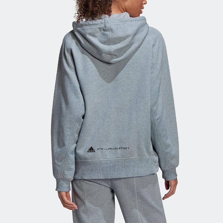 adidas X Stella McCartney Kooperation Solides Logo Mikro-Badge Sportlich Lässige Kapuzenjacke Damen Jacke Grau HB7405
