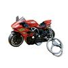 Motorcycle Cartoon Keychain Pendant with Double-Ring Hook Anti-Detachable Design Decompression Tool Keychain Accessory