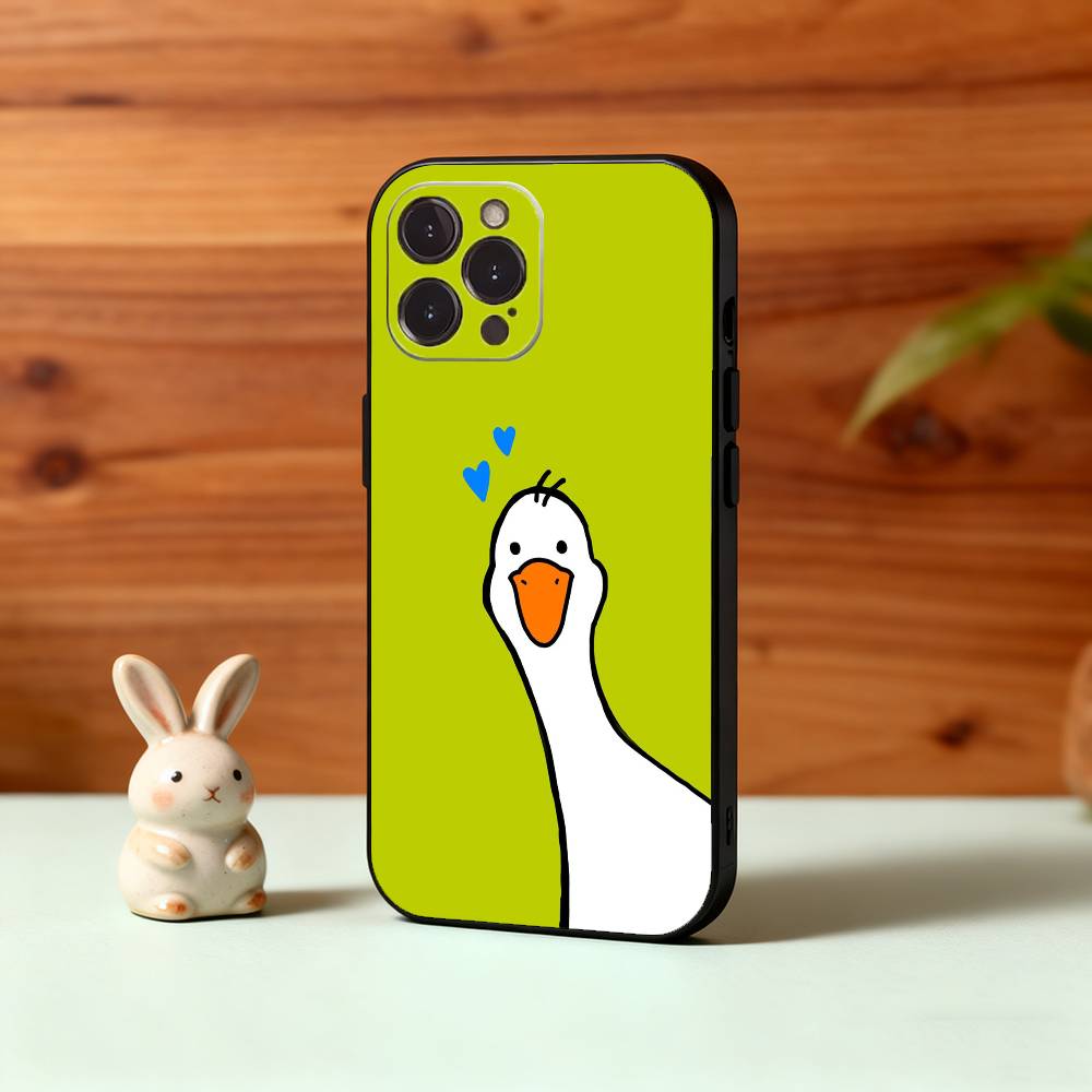 Funny D-Duck D-Daily Phone Case For iPhone17,16,15,14,13,12,Plus,Pro Max, 5G Others Soft Black Cover