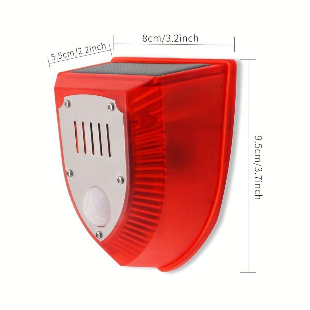 Waterproof Solar Alarm Multifunctional Security Alarm Siren Solar Lamps  Garden Protection