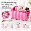 Large Capacity Cosmetic Bag Ruffle Travel Pouch Multipurpose Storage Bag  Daily Use