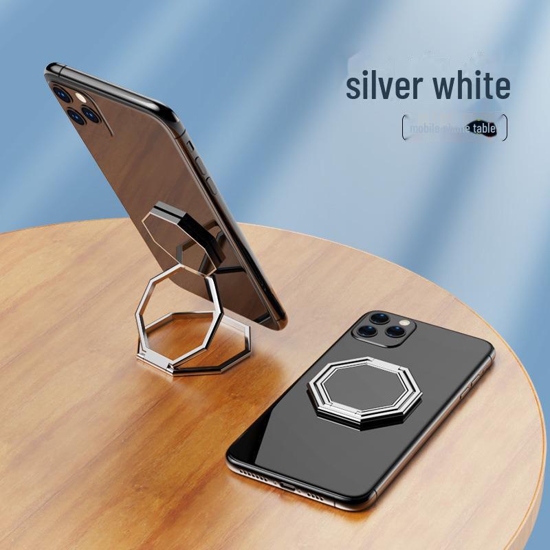Adjustable Folding Mobile Phone Stand with Clip, Telescopic Desktop Holder, Portable Rotating Ring, Customizable Logo.