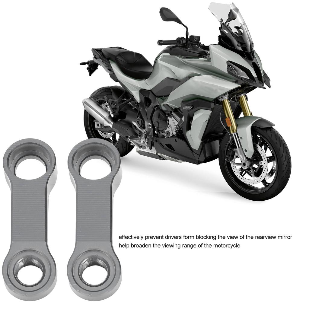 10mm Mirror Risers Extenders Aluminium Alloy Spacers Extension Adapter Kit for F900XR F900R S1000XR S1000R