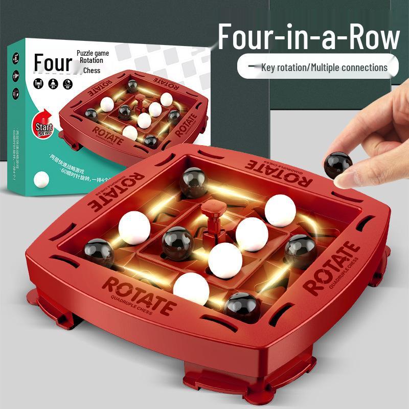 Rotating Four-in-a-Row Chess Board: Parent-Child Interactive Two-Player Game